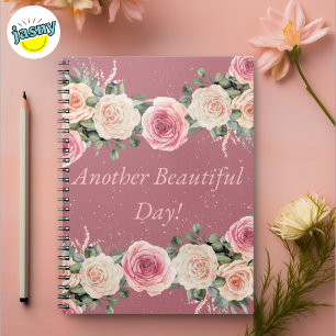Ein weiteres schönes Day Pink Rose Floral Notebook Notizblock