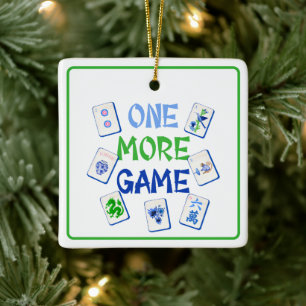 Ein weiteres Spiel blau grüne Fliesen Mahjong Keramikornament