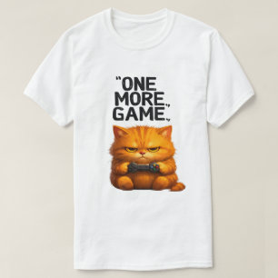 Ein weiteres Spiel Lustige Orange Katze Gamer Kuns T-Shirt