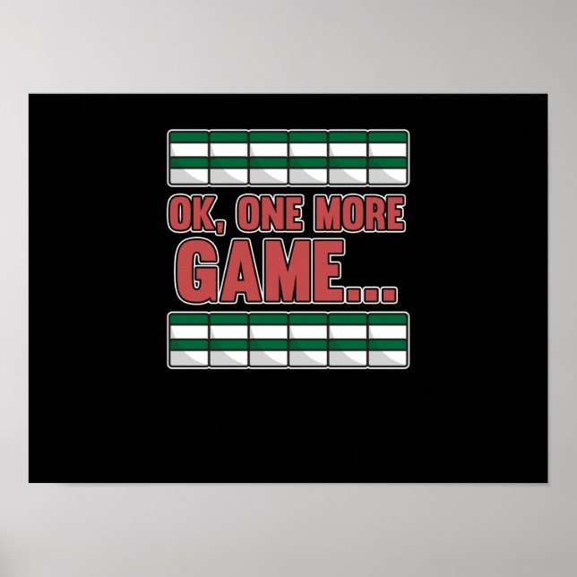 Ein weiteres Spiel Mahjong Player Games Boys Girls Poster (Vorne)