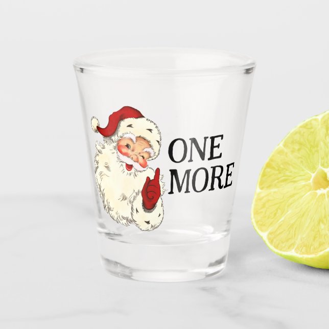 EIN WEITERES Vintages Retro Jolly Weihnachten Schnapsglas (Vorderseite)