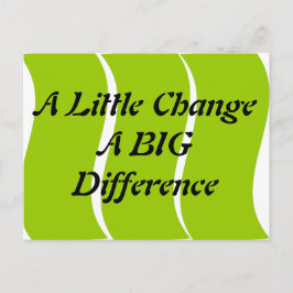 Ein wenig ändern einen großen Unterschied Postkart Postkarte
