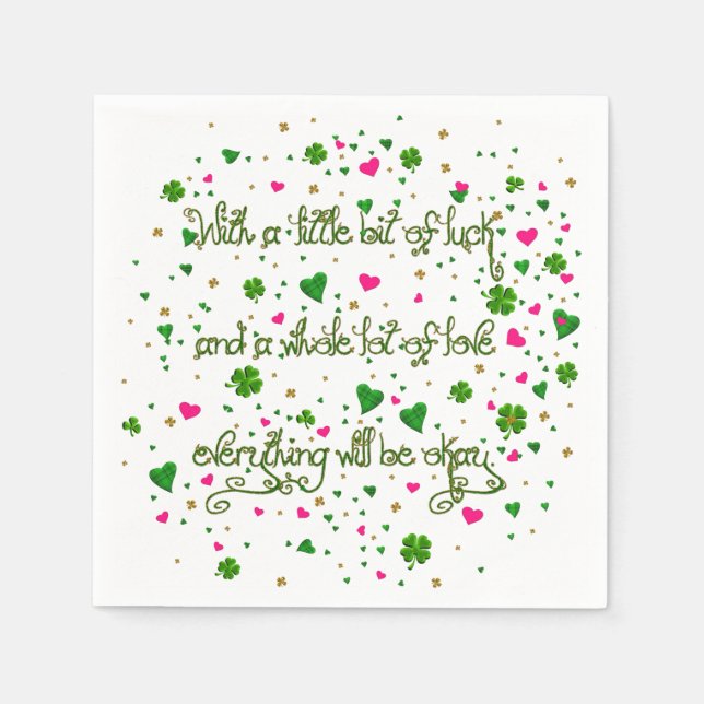 Ein wenig irisches Glück Napkins Serviette (Vorderseite)