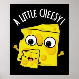 Ein wenig käses Funny Food Pub Dark BG Poster