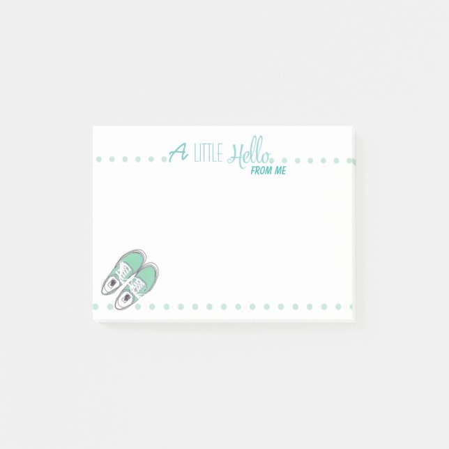 Ein wenig lässiges hallo von mir klebrige post-it klebezettel (Vorderseite)