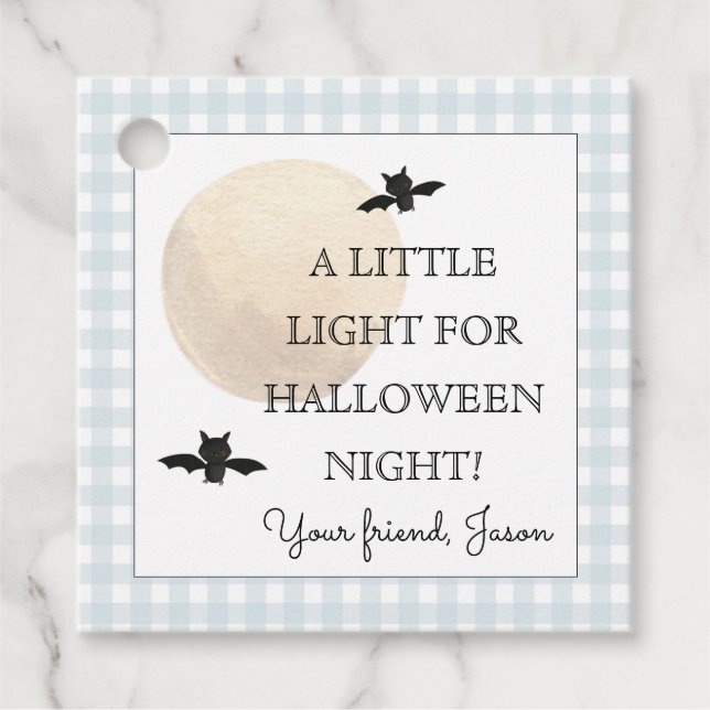 Ein wenig Licht für Halloween Night Blue Boy Geschenkanhänger (Vorderseite)