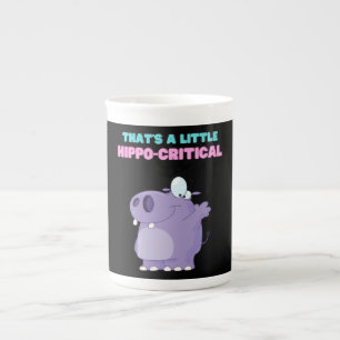 Ein wenig Lila Hippo Kritischer Funny Hippopotamus Prozellantasse