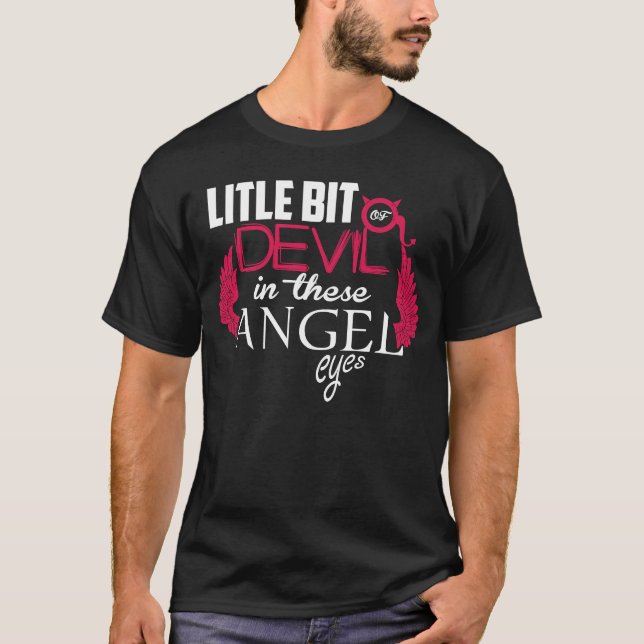 Ein wenig lustig Angel ein wenig böse Augen T-Shirt (Vorderseite)