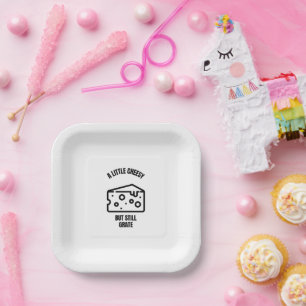 Ein wenig lustige Käsewitze Pappteller