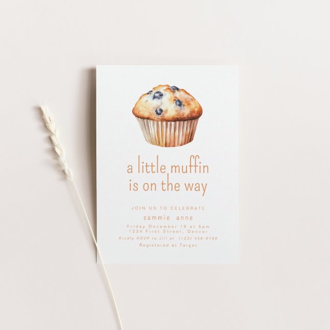 Ein wenig Muffin ist auf dem Weg, mit der Baby-Dus Einladung (Von Creator hochgeladen)
