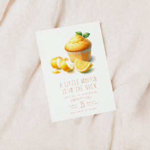 Ein wenig Muffin ist in der Oven-Baby-Dusche laden Einladung