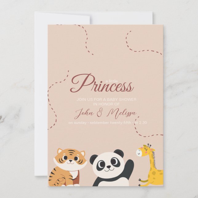 Ein wenig Pincess kommt Einladung (Vorderseite)