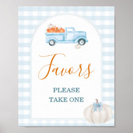 Ein wenig Pumpkin Blue Truck Baby Duwer Favoriten Poster