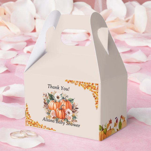 Ein wenig Pumpkin Herbst Floral Baby Dusche Geschenkschachtel (Hochzeit)