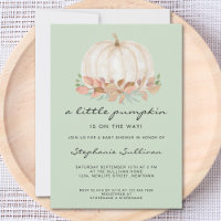 Ein wenig Pumpkin Herbst Green Baby Dusche