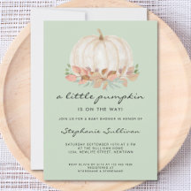 Ein wenig Pumpkin Herbst Green Baby Dusche