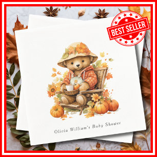 Ein wenig Pumpkin Herbst Herbst Blütendusche Serviette