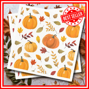 Ein wenig Pumpkin Herbst Herbst Blütendusche Serviette