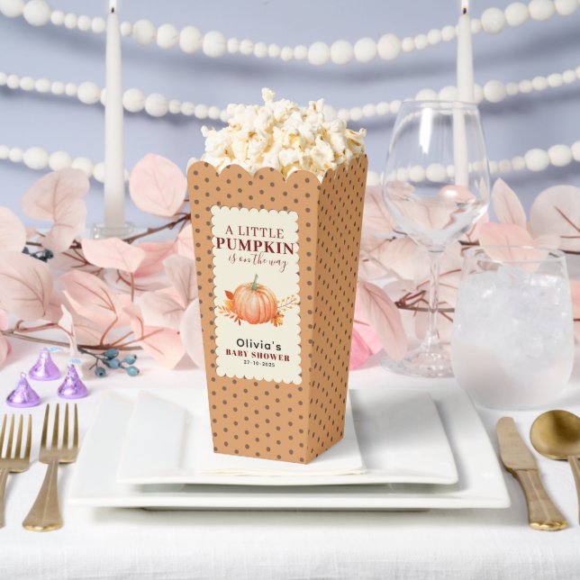 Ein wenig Pumpkin Niedlich Fall Rustikale Babydusc Geschenkschachtel (Hochzeit)