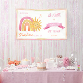 Ein wenig Ray-out-Girl-Baby-Duschbanner Banner
