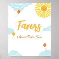 Ein wenig Ray Sunshine Baby Duschkopf liebt Schild