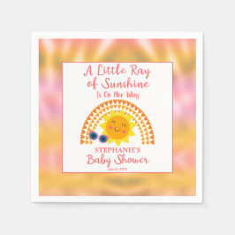 Ein wenig Ray Sunshine Girl Shower Napkins Serviette