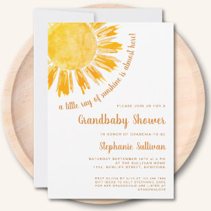Ein wenig Ray Sunshine Grandbaby Dusche Invitati Einladung