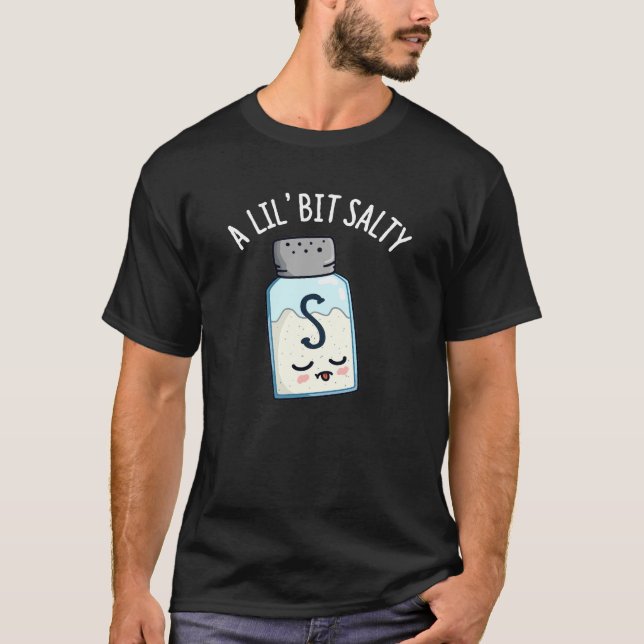 Ein wenig salzig funny Salt Shaker Puff Dark BG T-Shirt (Vorderseite)