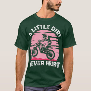 Ein wenig schmutzig verletzte Motocross Dirt Bike T-Shirt