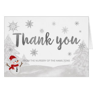 Ein wenig Schneeflocke Graue Babydusche Danke