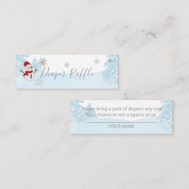 Ein wenig Schneeflocken Blue Baby Dusche Mini Visitenkarte