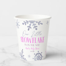 Ein wenig Schneeflocken Winter Pink Baby Dusche