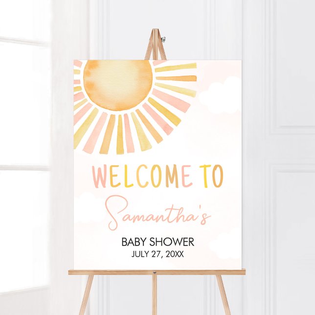 Ein wenig Sonnenschein-Baby-Dusche Willkommen Poster (You Are My Sunshine Baby Shower Welcome Sign)
