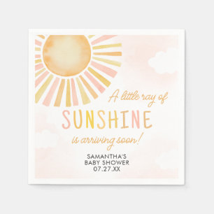 Ein wenig Sonnenschein-Babydusche Serviette