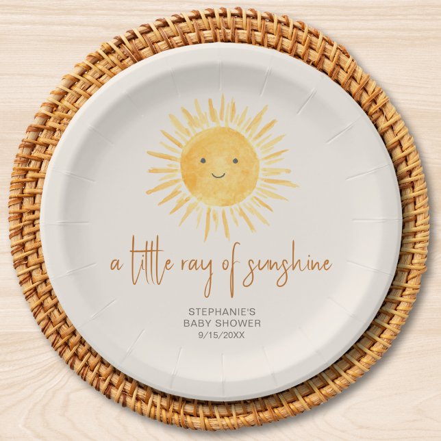 Ein wenig Sonnenschein Boho Babydusche Pappteller (Von Creator hochgeladen)