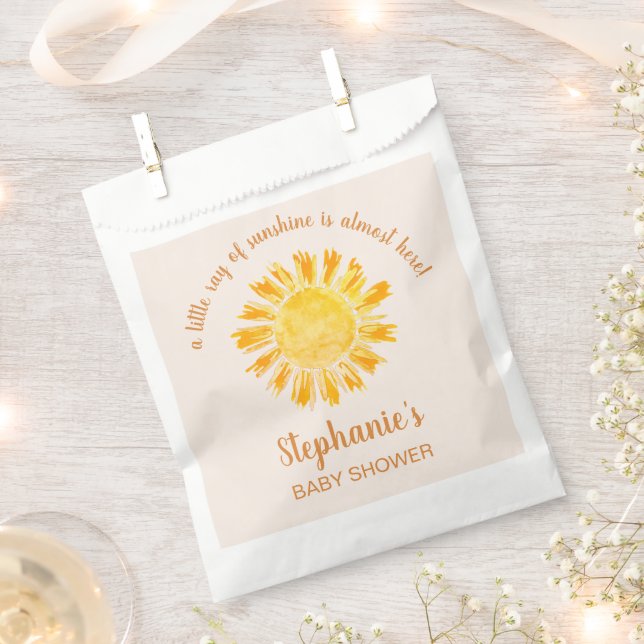 Ein wenig Sonnenschein-Kinderdusche Geschenktütchen (Ausgeschnitten)