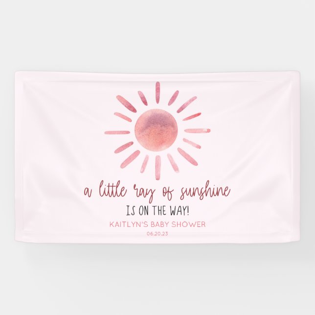 Ein wenig Sonnenschein, Pink-Sonnendusche Banner (Horizontal)