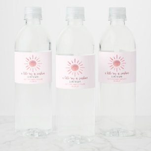 Ein wenig Sonnenschein, Pink-Sonnendusche Wasserflaschenetikett