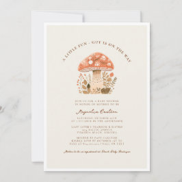 Ein wenig Spaß Typ Mushroom Fall Baby Dusche Einladung