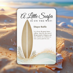 Ein wenig Surfer Minimalistisch Gold Baby Dusche Begleitkarte