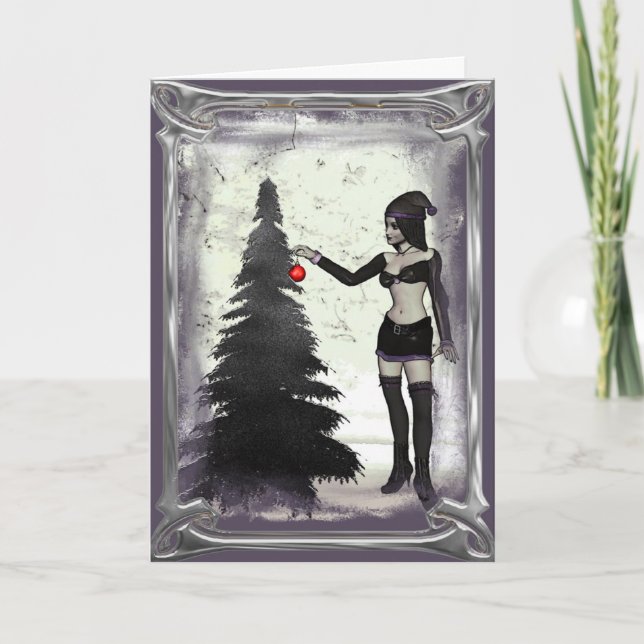 Ein weniger Weihnachtsgeist Feiertagskarte (Vorderseite)