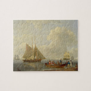 Ein Wherry, der Passagiere heraus bis zwei nimmt, Puzzle