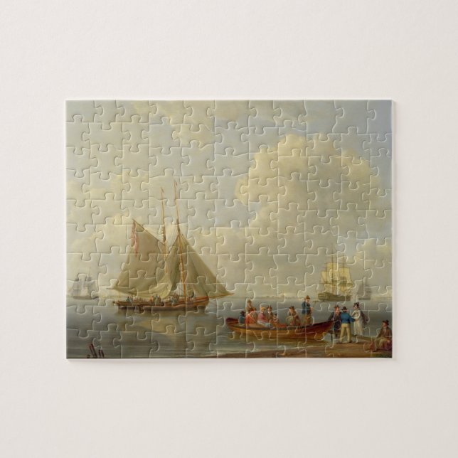 Ein Wherry, der Passagiere heraus bis zwei nimmt, Puzzle (Horizontal)