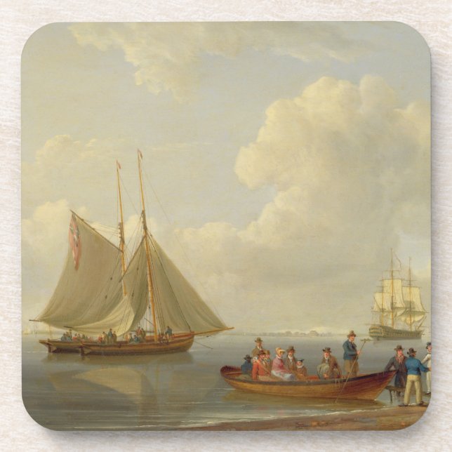 Ein Wherry, der Passagiere heraus bis zwei nimmt, Untersetzer (Vorderseite)