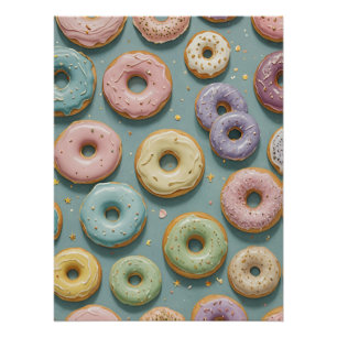 Ein Whimsical-Pastell-Donut-Traum Poster
