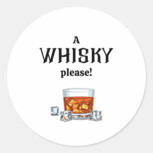 Ein Whisky  Whiskey Runder Aufkleber