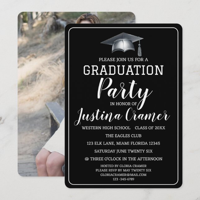 Ein wichtiger Meilenstein: Einladung von Foto (Vorne/Hinten)