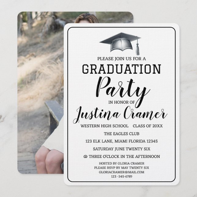 Ein wichtiger Meilenstein: Einladung von Foto (Vorne/Hinten)