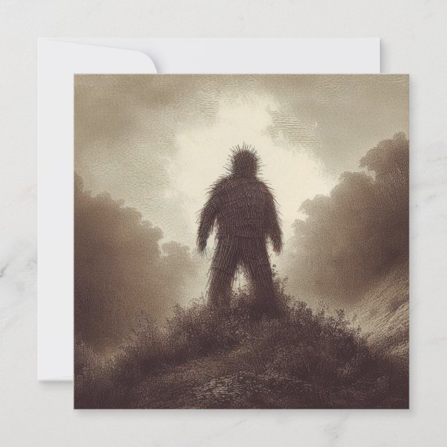 Ein Wicker Mann auf dem Horror der Hügel Antike Karte (Vorderseite)