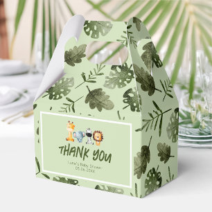 Ein wilder ist auf dem Weg zum Safari Baby Duschka Geschenkschachtel